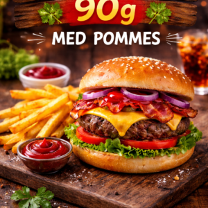 1. HAMBURGER 90 GRAM MED POMMES